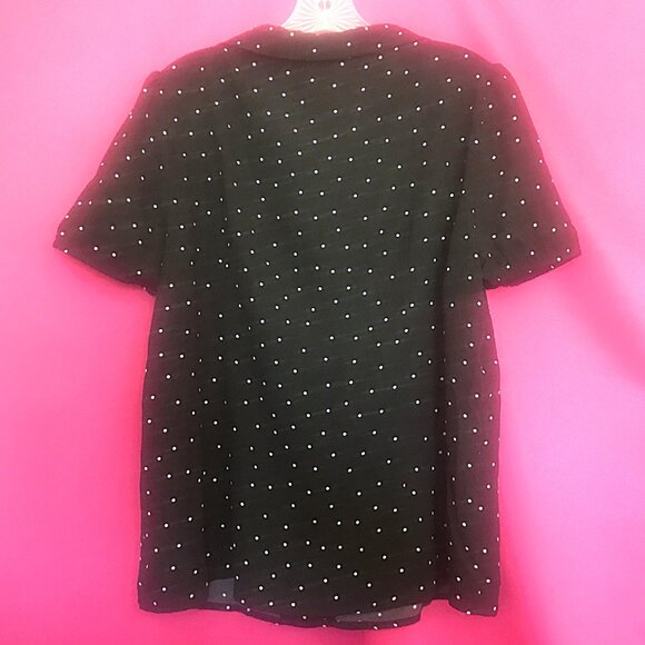 NEW NWT rockabilly dots shirt plus size top xl extra large - Picture 7 of 7